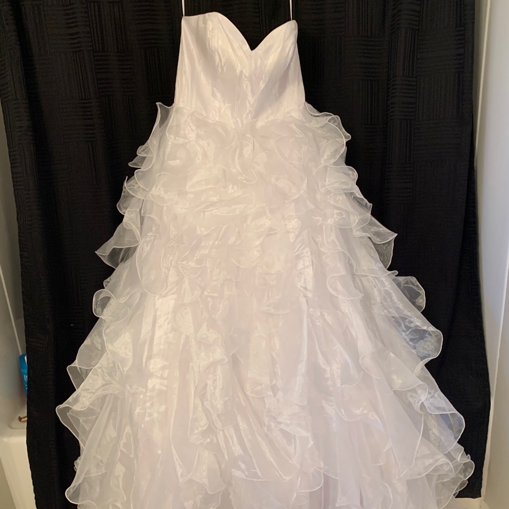 White corset wedding dress